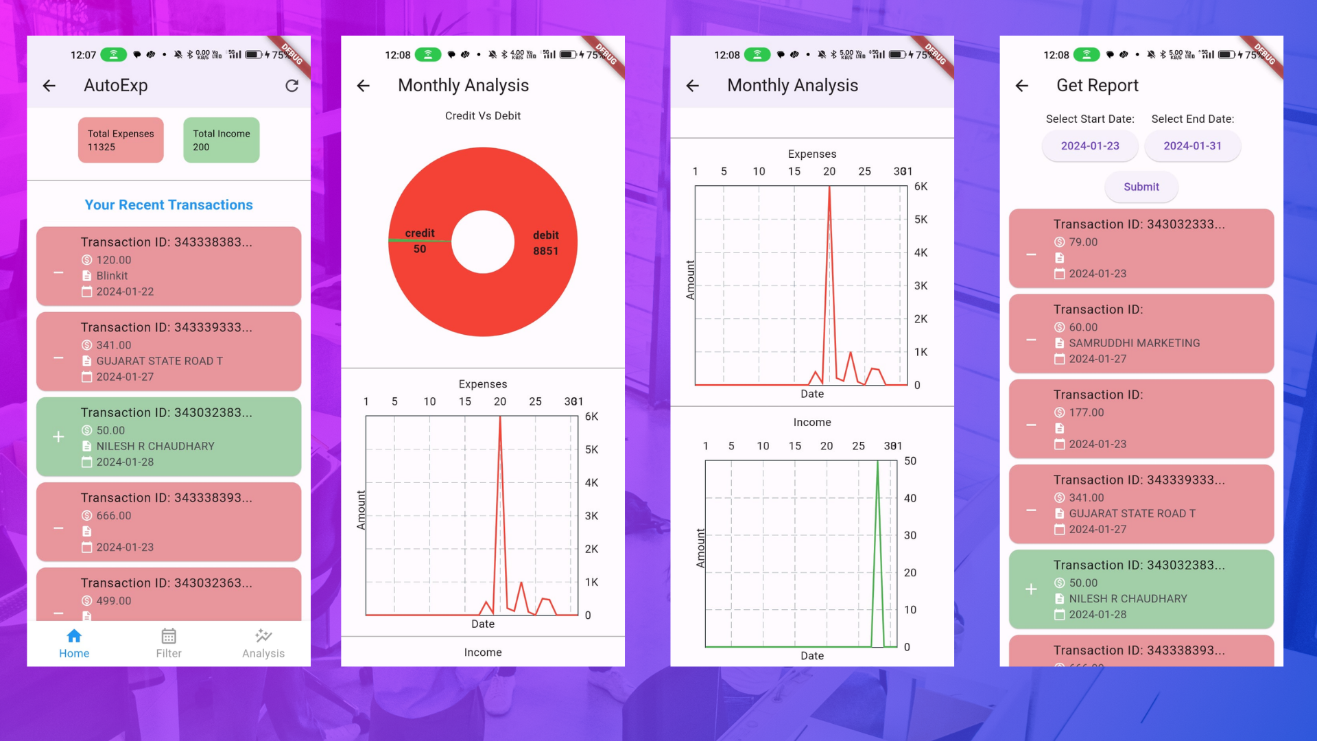Auto Expense Tracker screenshot 1